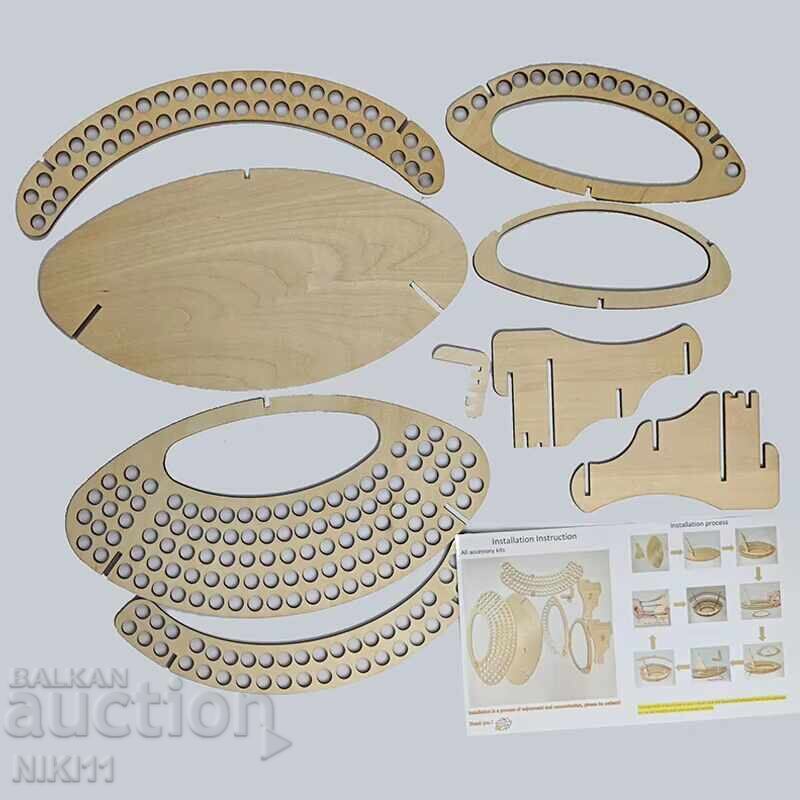 Ξύλινη πτυσσόμενη βάση για μολύβια, πινέλα, στυλό - 5