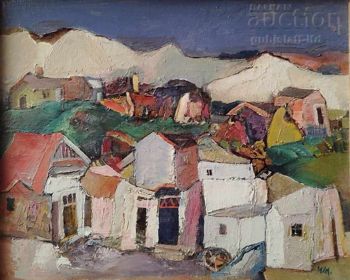 Painting, landscape, 2003, artist Iliya Milkov (1927-2009) with price 2100.00 BGN | € 1073.71