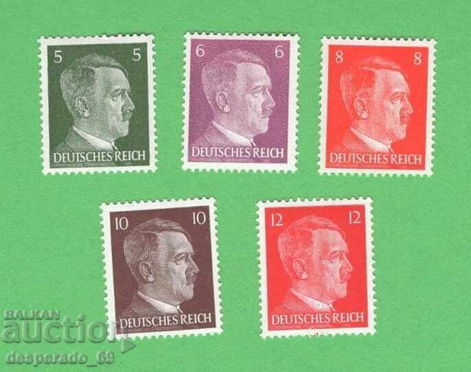 (¯`'•.¸     5  броя  марки с образа на Хитлер (чисти) •'´¯)