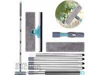 NOU! Dispozitiv extensibil de curățat geamuri 2 în 1 cu tijă