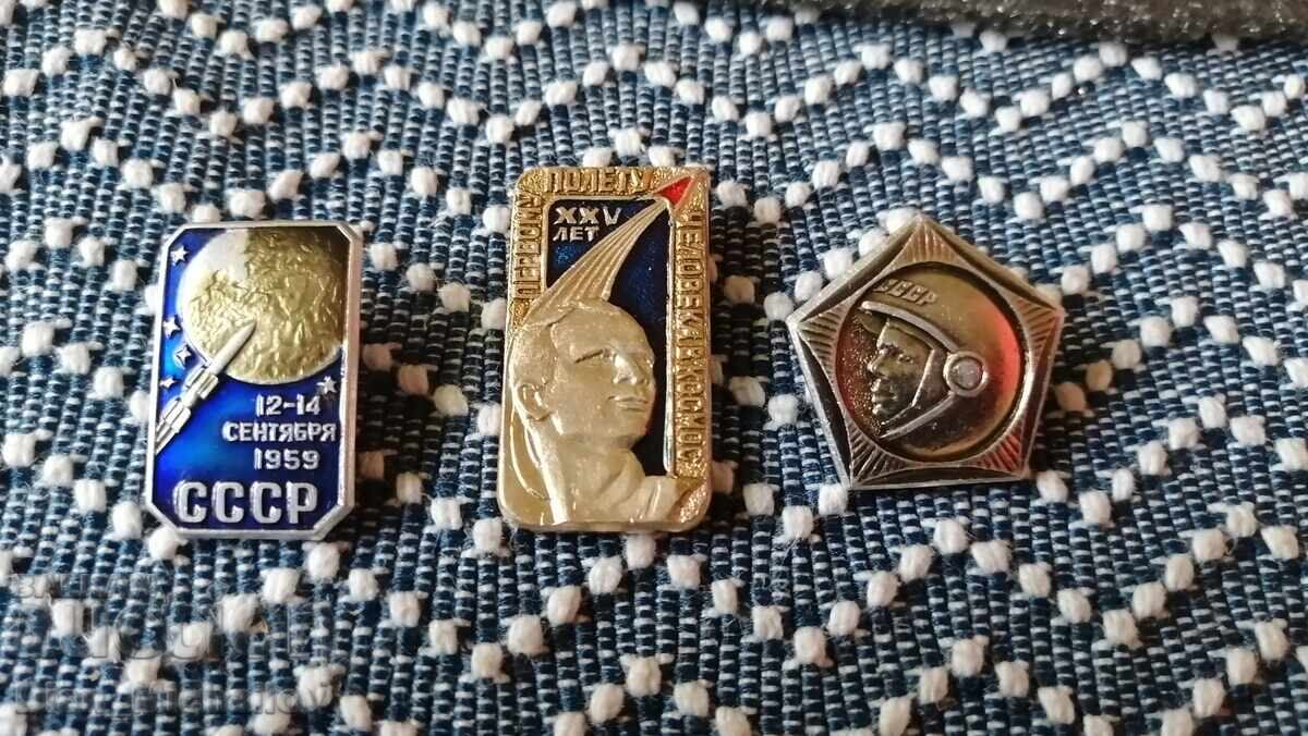 Insigne sovietice cu ocazia primei călătorii în spațiu