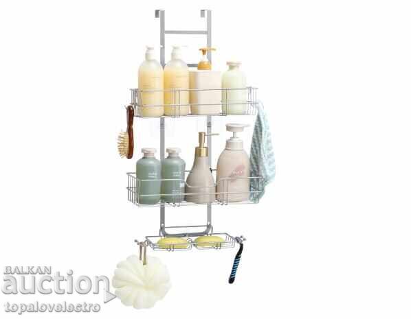 ΚΑΙΝΟΥΡΓΙΟ! Κρεμαστή ραφιέρα μπάνιου – 2 επίπεδα + θήκη σαπουνιού