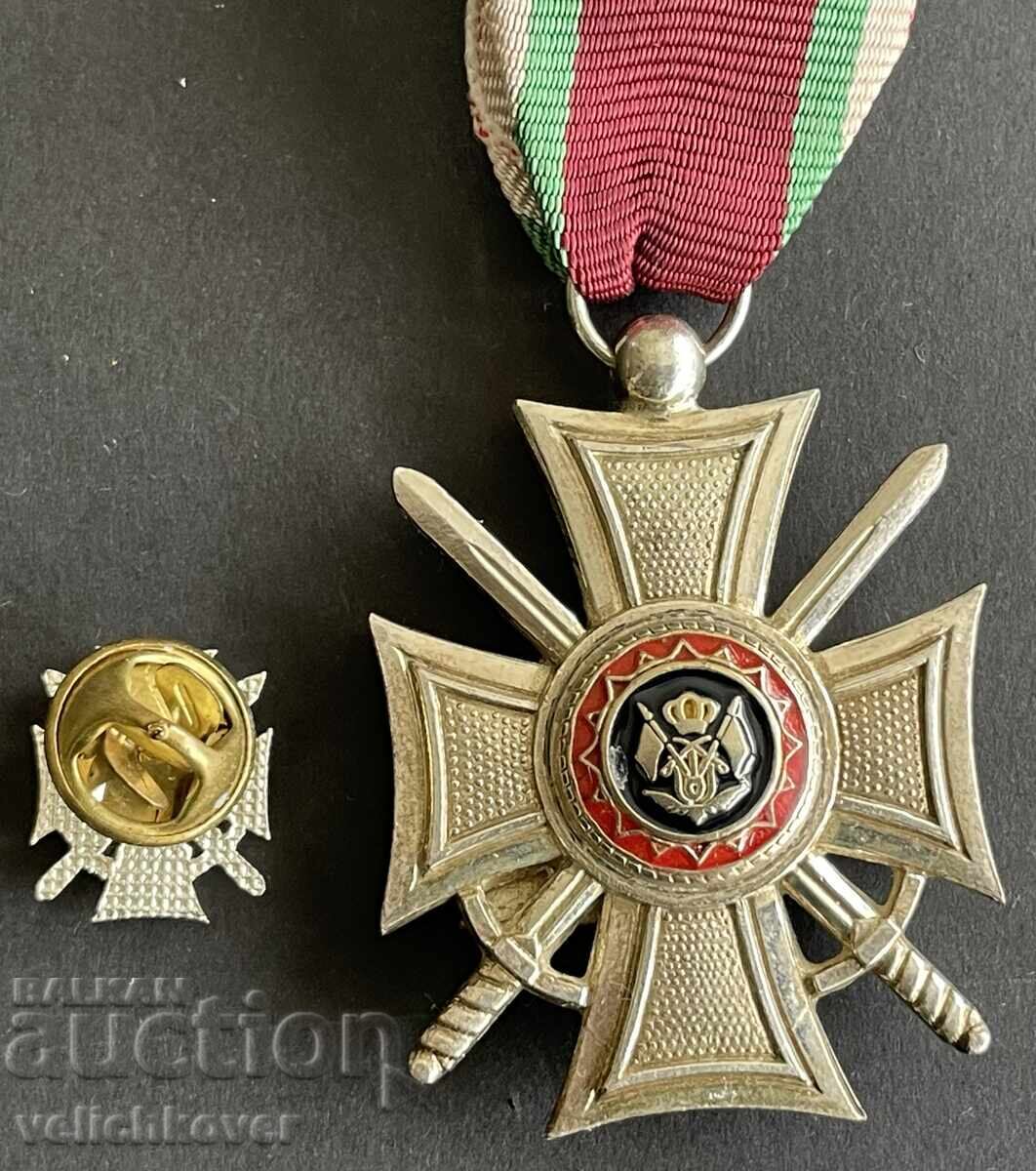 Παράδοση 41912 Βουλγαρία μετάλλιο Για Πιστή Υπηρεσία υπό τα Σημαία και μικρογραφία