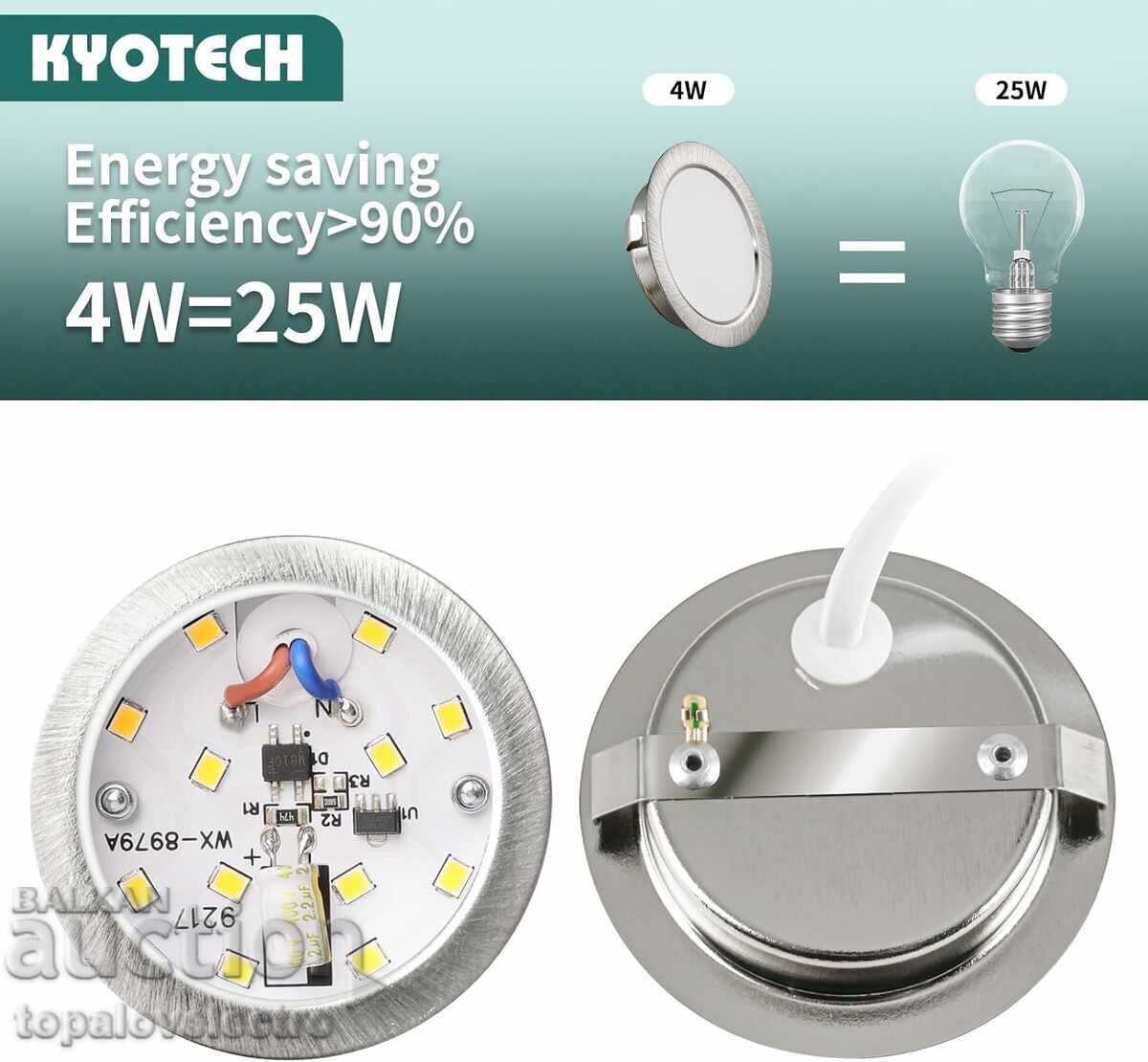 Доставка на НОВИ! LED лунички G4, 3.5W, 4000K неутрално бяло, IP44, 4 бр