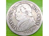 10 soldi 1869 Vatican Pius VI anno XXIV argint