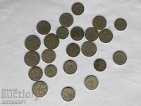 Lot of 23 coins of 5, 10 and 20 stotinki from 1906, 1912 and 1913