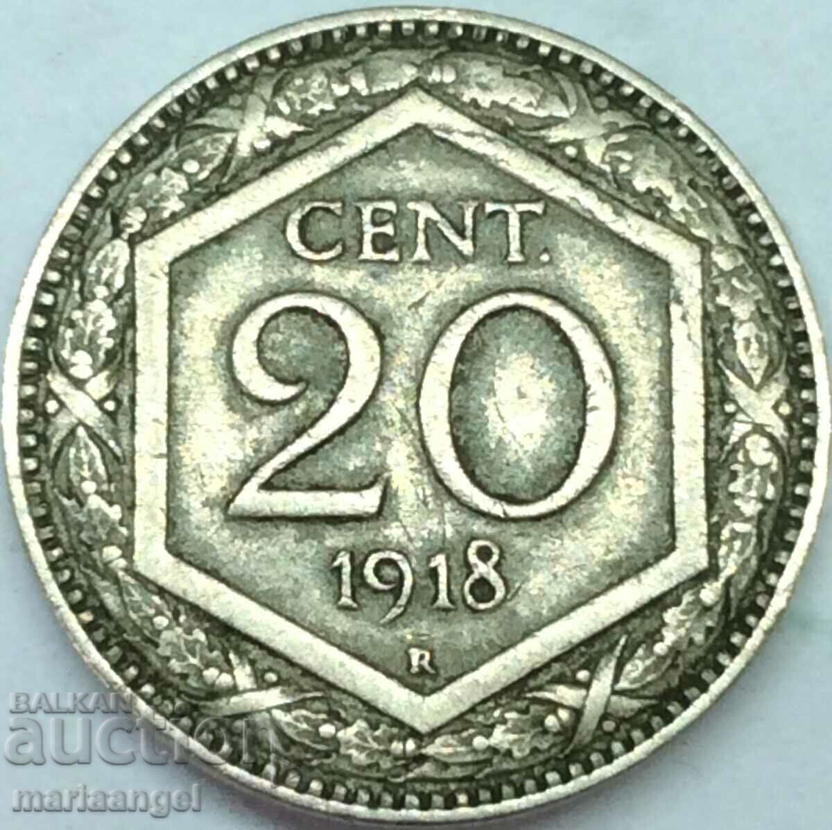 20 centesimi 1918 Ιταλία 6η γωνία - αρκετά σπάνια - 7 20 centesimi 1918 Ιταλία 6η γωνία - αρκετά σπάνια - 7