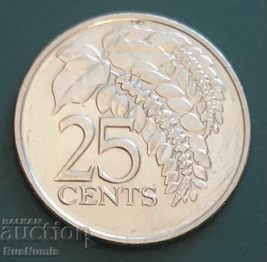 Trinidad and Tobago. 25 Cents 2008 with price 3.00 BGN | € 1.53