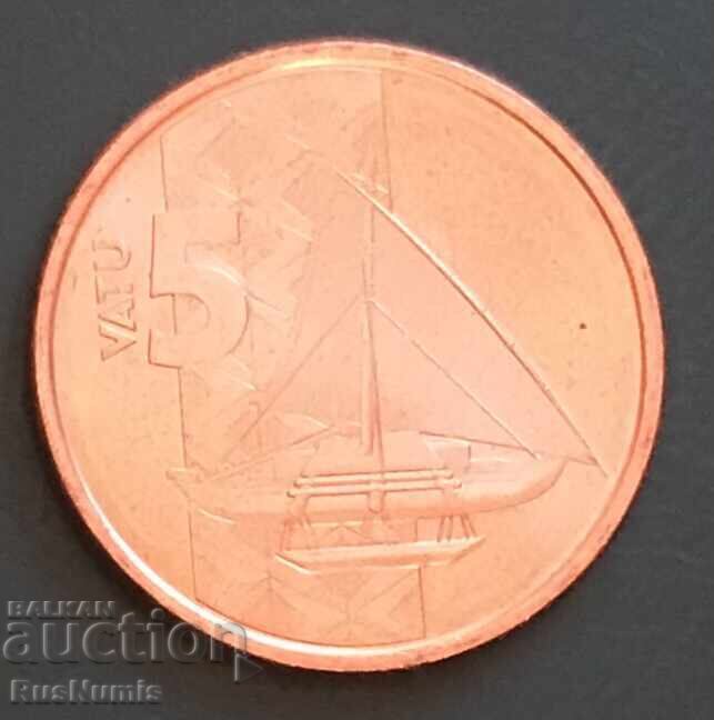 Vanuatu. 5 Vatu 2015 with price 9.00 BGN | € 4.60