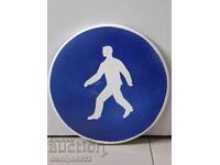 Εμαγιέ οδική πινακίδα από τις αρχές της δεκαετίας του 1960 NRB