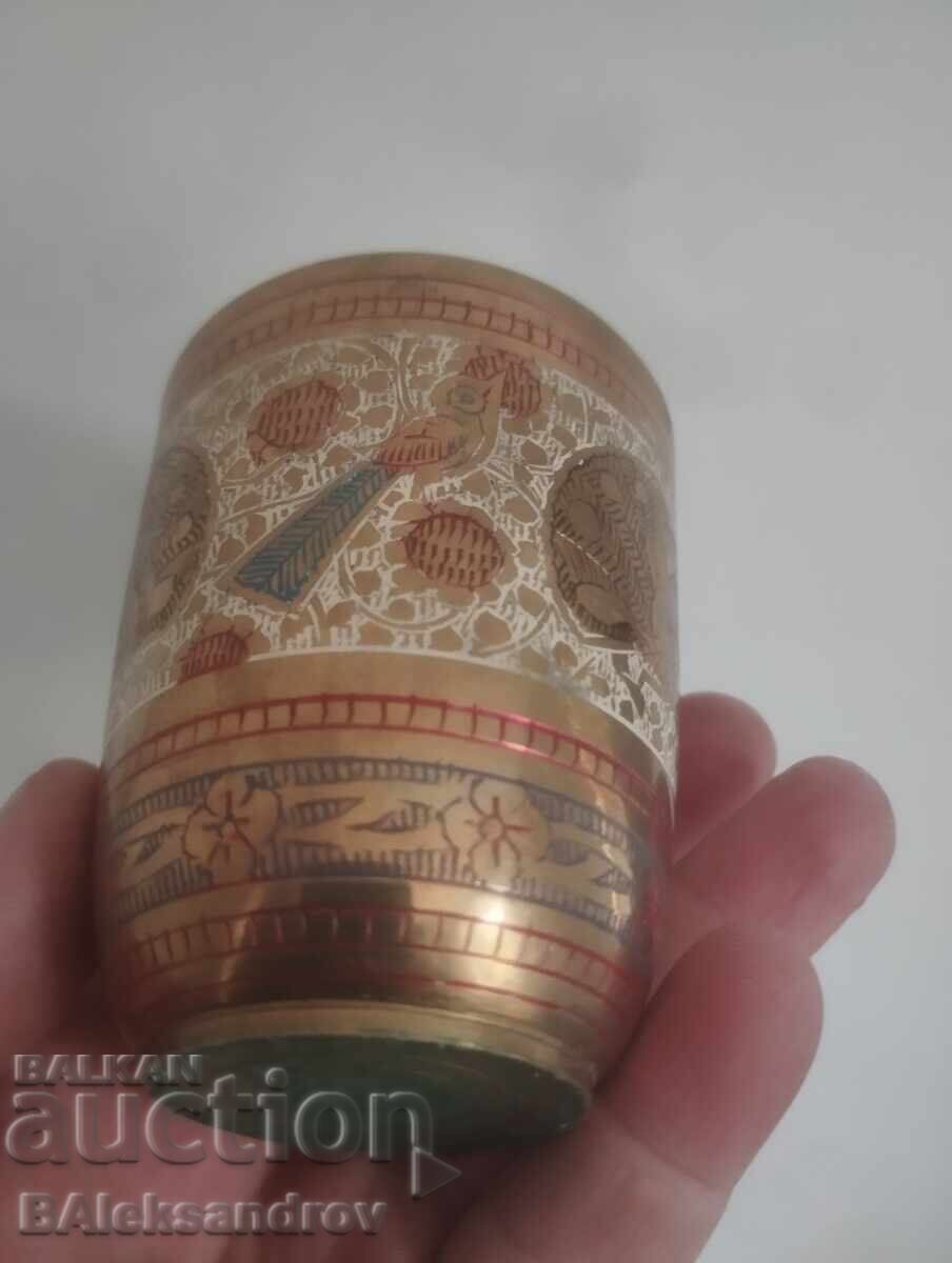 Brass cup with price 5.00 BGN | € 2.56
