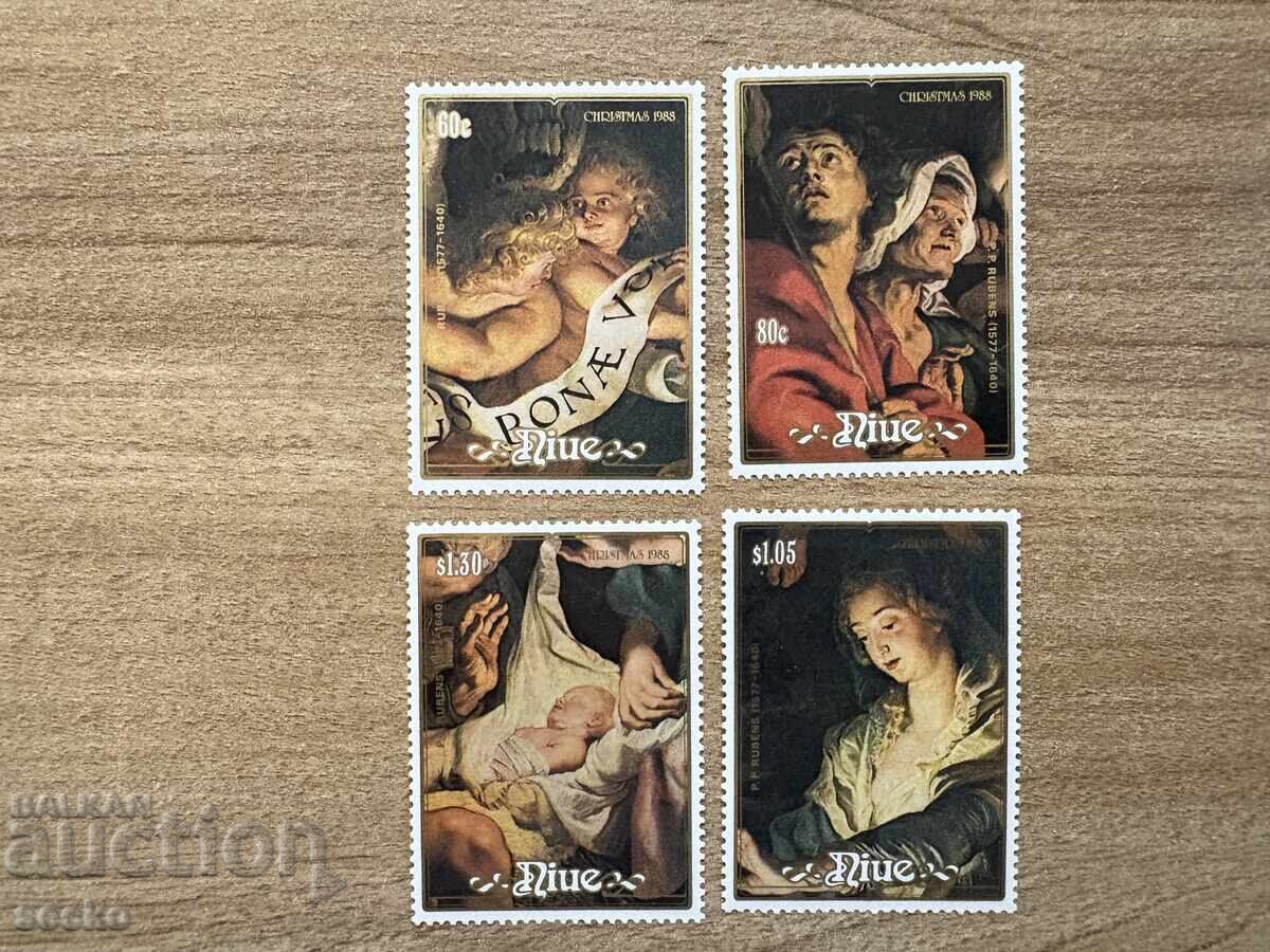 Niue - Christmas - Paintings by Rubens (1986) MNH