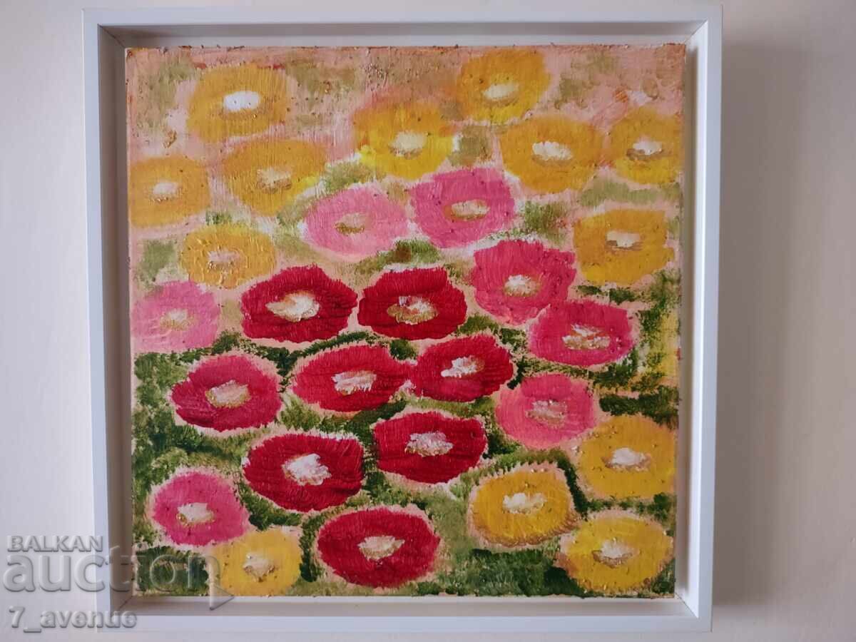 Tablou original acrilic pe pânză, autentic, 40/40 cm cu preț 399.00 BGN | € 204.01 Tablou original acrilic pe pânză, autentic, 40/40 cm cu preț 399.00 BGN | € 204.01