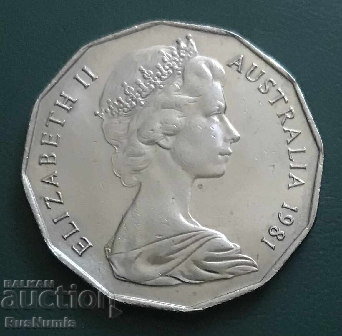 Australia. 50 Cents 1981. The Wedding of Prince Charles and Lady Diana with price 9.00 BGN | € 4.60