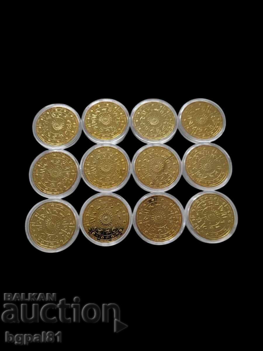 SET LUXOS DE MONEDE ZODIACALE – CELE 12 ZODII cu preț 50.00 BGN | € 25.56 SET LUXOS DE MONEDE ZODIACALE – CELE 12 ZODII cu preț 50.00 BGN | € 25.56