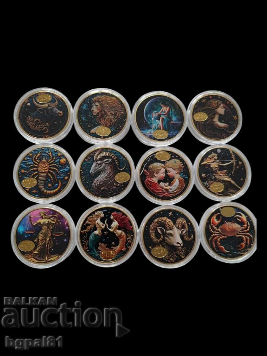 SET LUXOS DE MONEDE ZODIACALE – CELE 12 ZODII SET LUXOS DE MONEDE ZODIACALE – CELE 12 ZODII