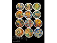 Σουβενίρ χρυσά φλουριά με τα 12 κινέζικα ζώδια