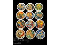 Σουβενίρ χρυσά φλουριά με τα 12 κινέζικα ζώδια