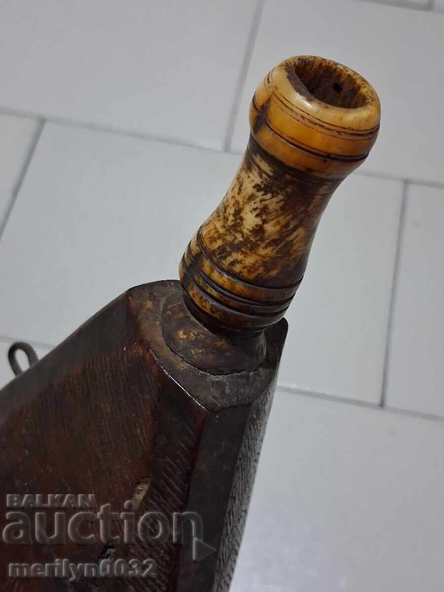 Delivery of Haiduk powder flask wood and bone UNIQUE rifle pistol 19th century