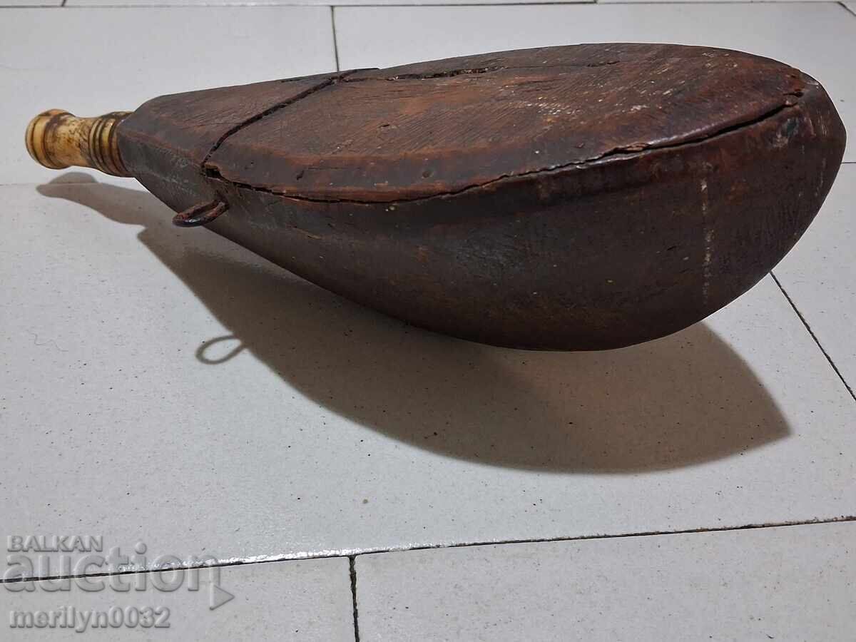 Haiduk powder flask wood and bone UNIQUE rifle pistol 19th century - 5