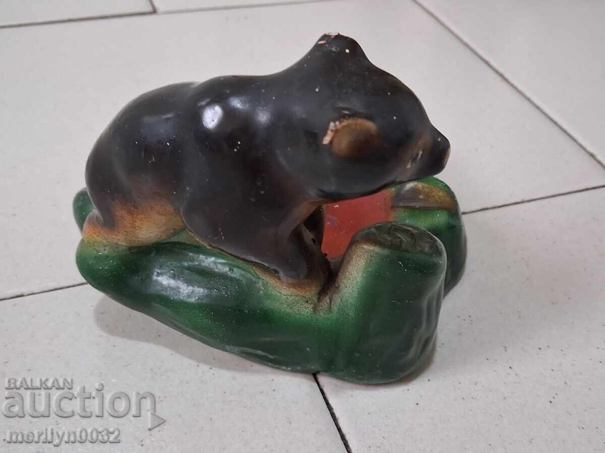 Παλιό κεραμικό σταχτοδοχείο με αρκουδάκι με τιμή 65.00 BGN | € 33.23
