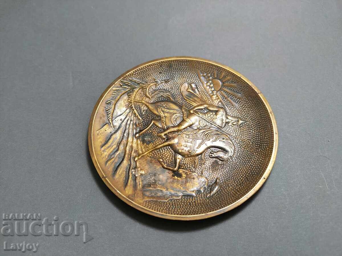 Livrarea Farfurie din alamă Războinic medieval