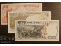 Λοτ από 100, 500 και 100 ρουπίες Ινδονησίας, 1992, UNC