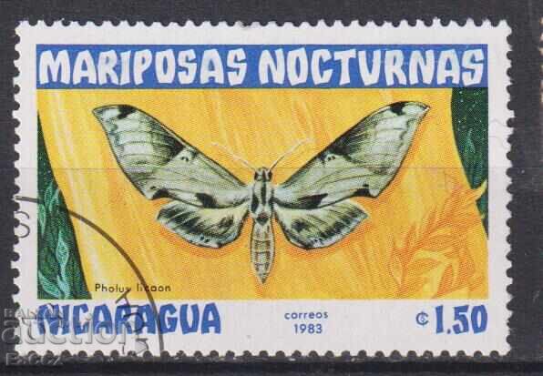 Timbre timbrat Fauna Fluture 1983 din Nicaragua Timbre timbrat Fauna Fluture 1983 din Nicaragua