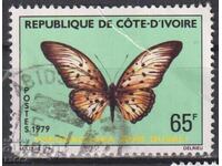 Timbre timbrat Fauna Fluture 1979 Coasta de Fildeș