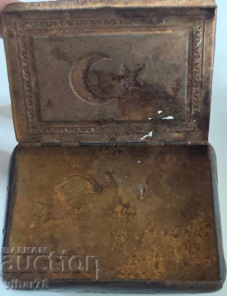 Cutie veche de tutun din Primul Război Mondial cu semilună și - 5 Cutie veche de tutun din Primul Război Mondial cu semilună și - 5