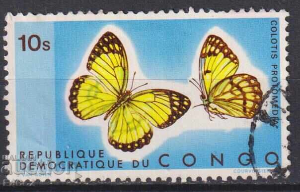 Timbre ștampilat Fauna Fluturi 1971 din Congo Timbre ștampilat Fauna Fluturi 1971 din Congo