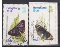 Cancelled Fauna Butterflies 1979 stamps from Hong Kong