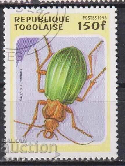 Клеймована марка Фауна Насекомо Бръмбар 1996 от Того