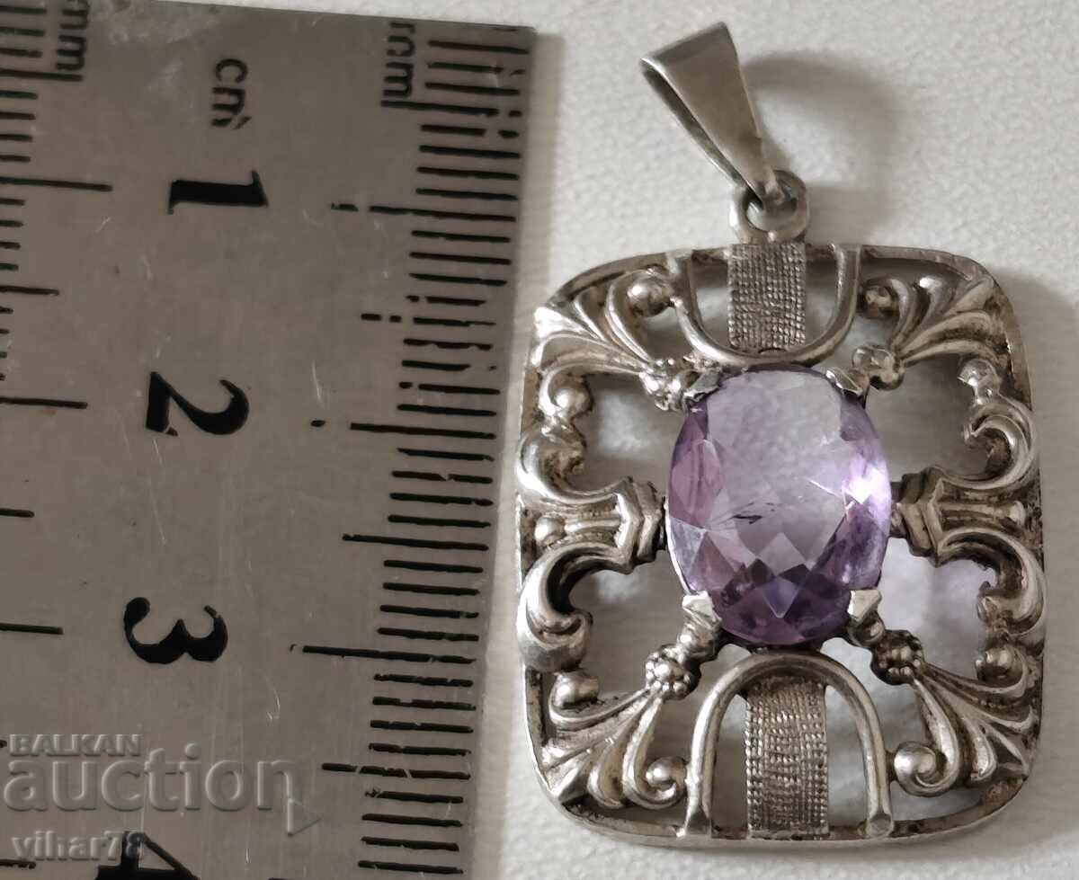 PENDANT VECHI DIN ARGINT CU AMETIST cu preț € 79.99 | 156.45 BGN