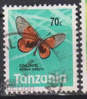 Stamped Fauna Butterfly 1973 from Tanzania Stamped Fauna Butterfly 1973 from Tanzania