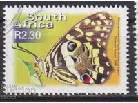 Timbrul poștal timbrat Fauna Fluture 2000 din Africa de Sud (RSA)