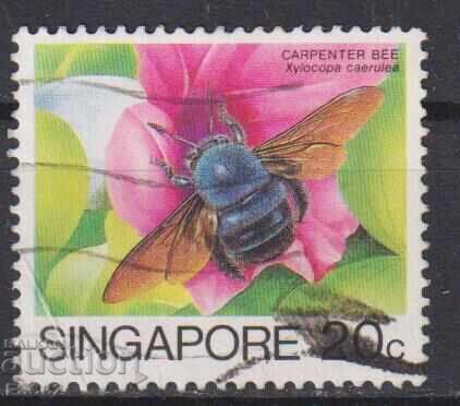 Stamped Fauna Insect Bee 1985 from Singapore Stamped Fauna Insect Bee 1985 from Singapore
