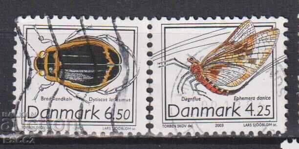 Σφραγίδες με σήμανση Fauna Insects 2003 από Δανία