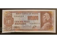 Bolivia, Bolivia 100 000 pesos bolivianos 1984, UNC