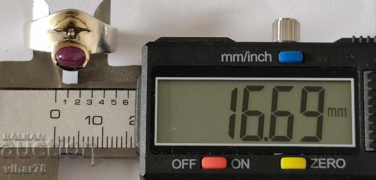 Inel de argint cu rubin - 7