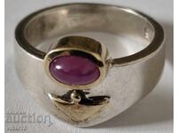 Inel de argint cu rubin