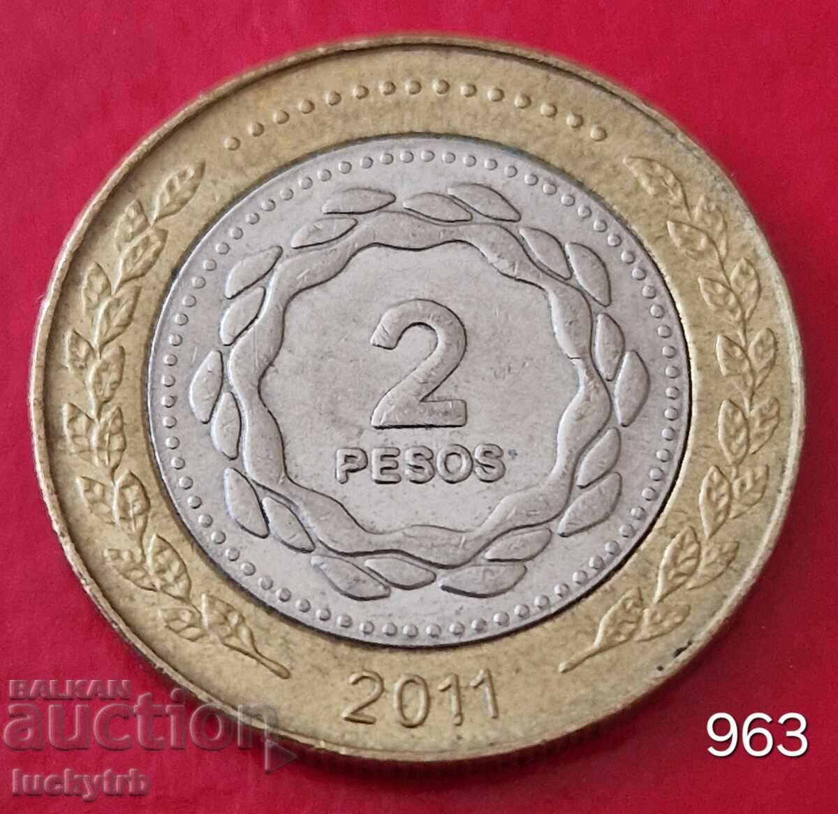 2 песос 2011 - Аржентина 2 песос 2011 - Аржентина