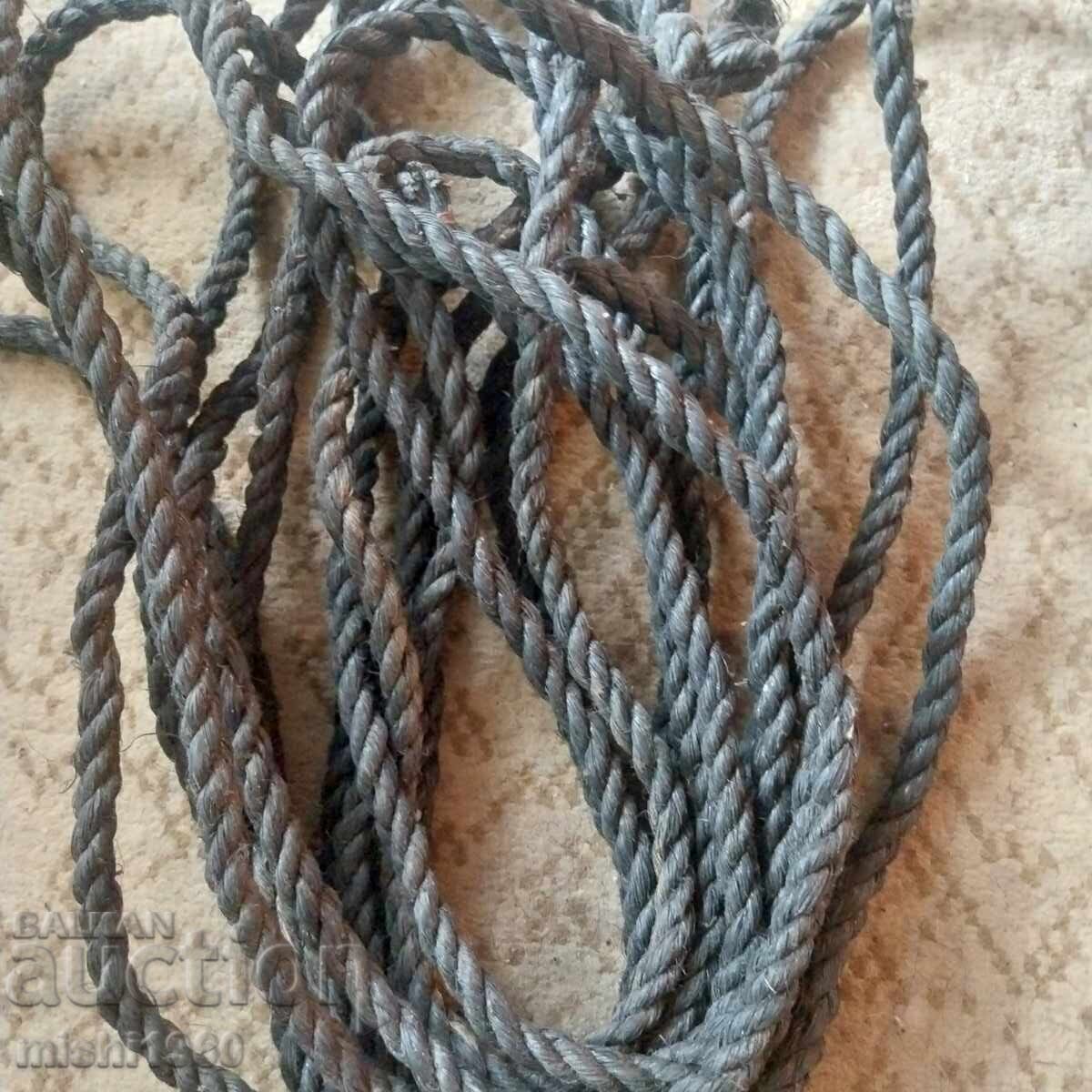 Old rope with impregnation Old rope with impregnation