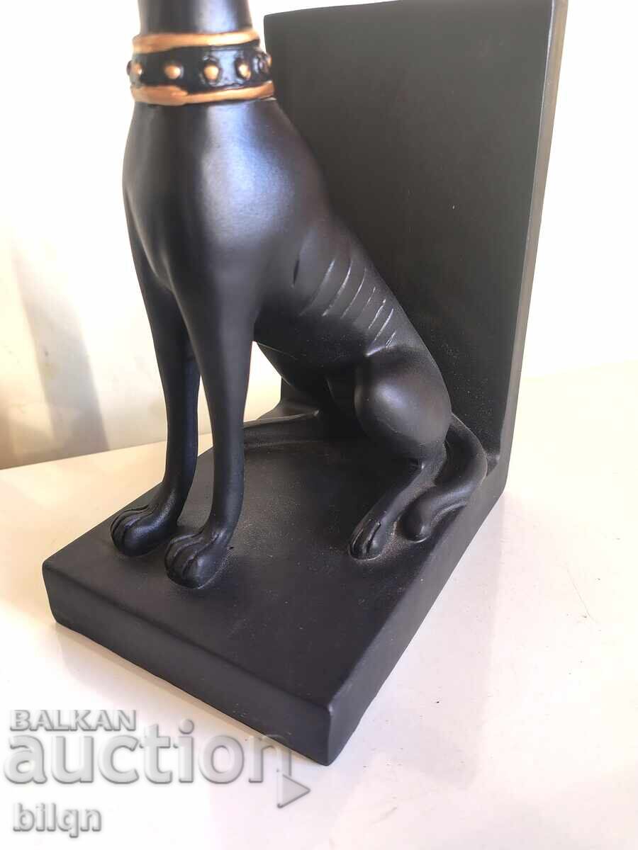 Δημοπρασία Όμορφο Ξύλινο Στοπ Βιβλίων - Σκύλος Γκρέιχαουντ