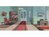 Miniature Gouache Painting, Interior