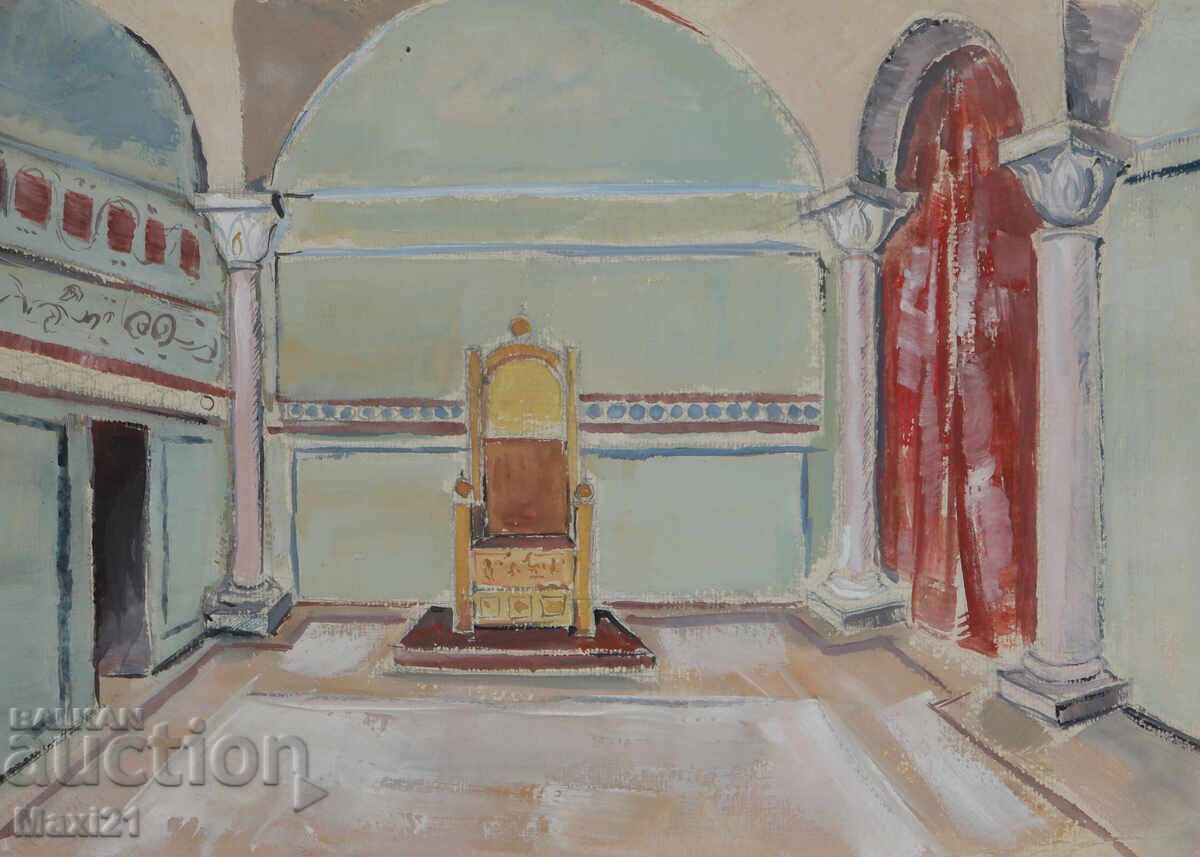 Аукцион Картина гваш сценография интериор