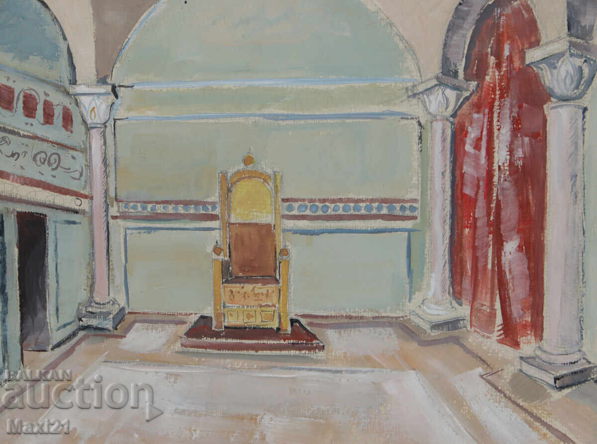 Картина гваш сценография интериор - 5