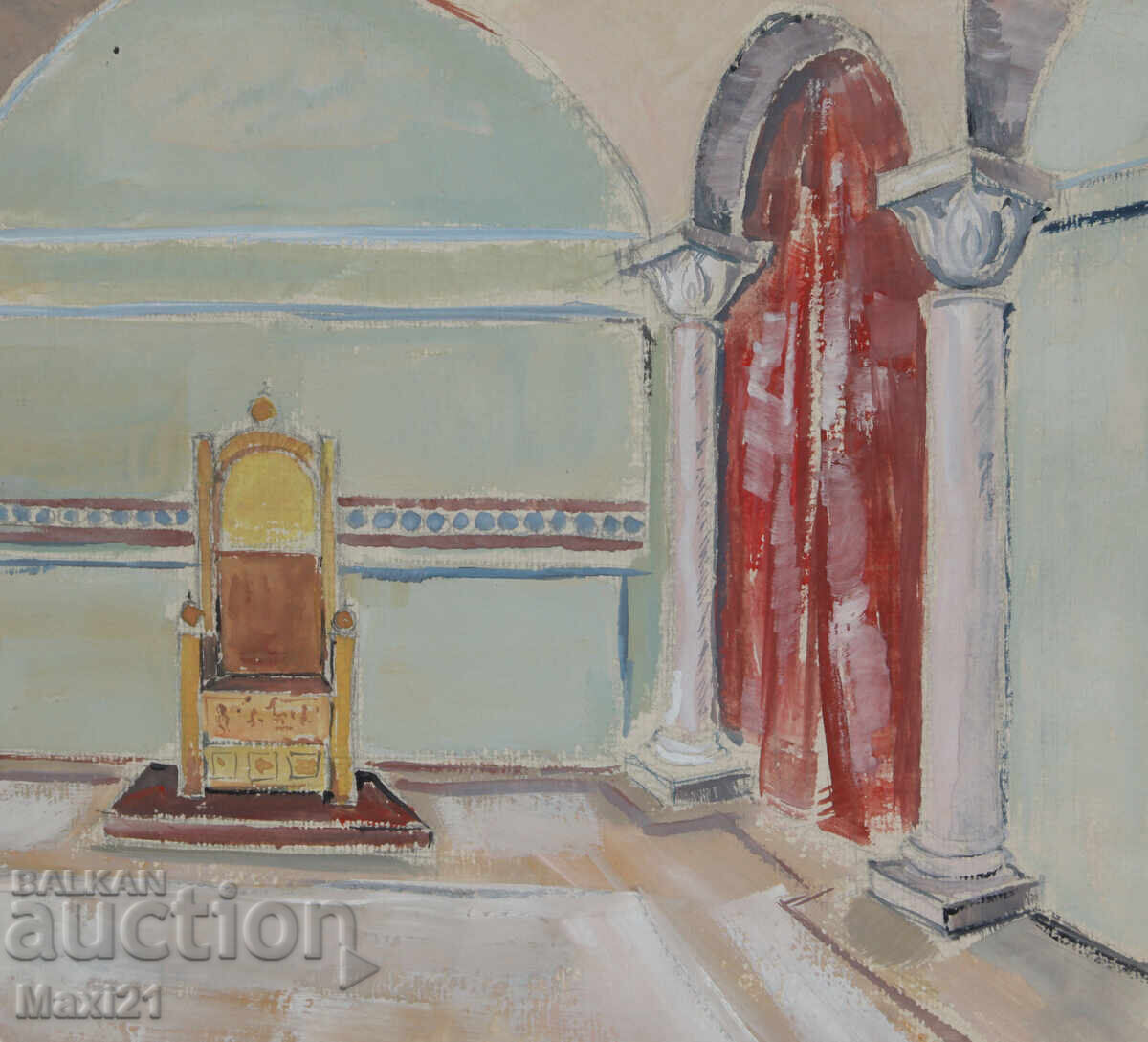 Картина гваш сценография интериор - 6