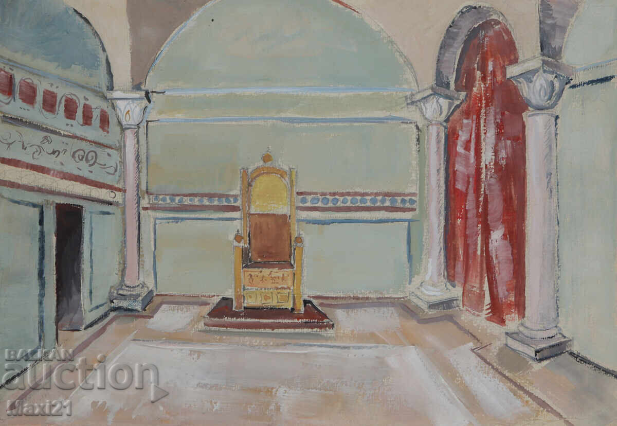 Картина гваш сценография интериор