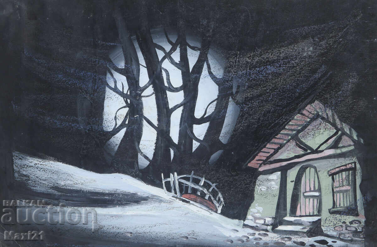 Licitație Tablou guaș scenografie decor